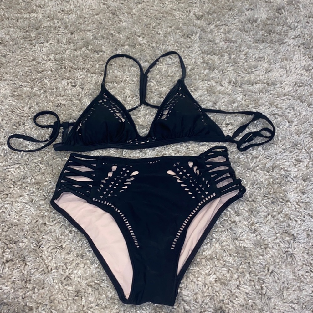 Black high waist bikini